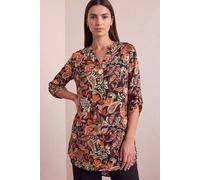 Roman Women's Paisley Longline Top in Orange | Size: 10