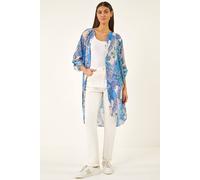 Roman Women's Paisley Print Longline Blouse in Blue | Size: 12 Roman Blue 12