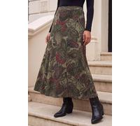 Roman Jersey Skirt for Women UK - Ladies Midi Maxi Floral Animal Print Autumn Winter Swing Smart Casual Office Cocktail Party Going Out Evening Holiday Cruise