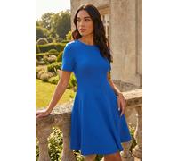 Roman Women's Panel Flared Stretch Dress in Royal | Size: 20 Roman Royal 20