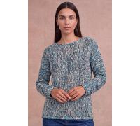 Roman Fluffy Yarn Jumper for Women UK Ladies Thick Sweater Warm Cosy Chunky Knitted Pullover Winter Furry Casual Smart Textured Everyday Cuddly Soft Knitwear - Turquoise - Size 12