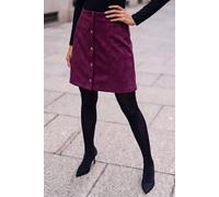 Roman Women's Petite A-Line Faux Suede Skirt in Wine | Size: 16