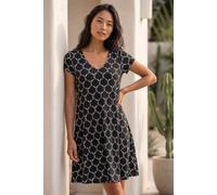 Roman Women's Petite Abstract Pocket Swing Dress in Black | Size: 14 Roman Black 14