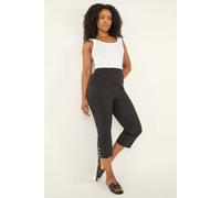Roman Women's Petite Bengaline Cropped Trouser in Black | Size: 14 Roman Black 14
