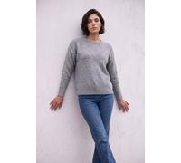 Roman Women's Petite Bobble Contrast Knit Jumper in Grey | Size: 18