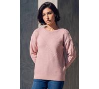 Roman Women's Petite Bobble Contrast Knit Jumper in Light Pink | Size: 12
