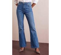 Roman Women's Petite Bootcut Stretch Jeans in Mid Blue | Size: 8