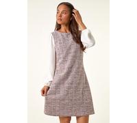 Petite Boucle Contrast Sleeve Dress Roman Pink 10