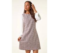 Petite Boucle Contrast Sleeve Dress Roman Pink 14