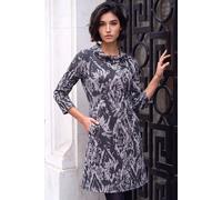 Roman Women's Petite Brushed Roll Neck Knit Dress in Black | Size: 10 Roman Black 10
