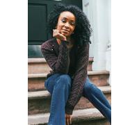 Roman Women's Petite Button Cable Knit Jumper in Chocolate | Size: 18