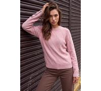 Roman Women's Petite Button Cuff Knit Jumper in Light Pink | Size: 16 Roman Light Pink 16