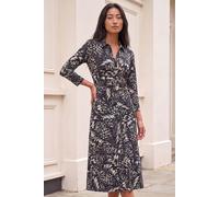 Roman Women's Petite Button Ruched Dress in Black | Size: 16 Roman Black 16