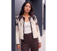Roman Women's Petite Buttoned Argyle Knit Cardigan in Natural | Size: 18 Roman Natural 18
