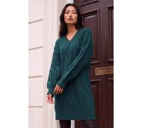 Roman Women's Petite Cable Knit Shift Dress in Dark Green | Size: 14