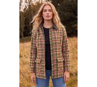 Roman Women's Petite Check Contrast Coat in Green | Size: 12