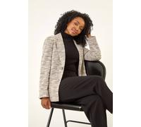 Roman Women's Petite Collared Boucle Jacket in Stone | Size: 18 Roman Stone 18