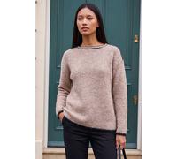 Roman Women's Petite Contrast Detail Jumper in Stone | Size: 18