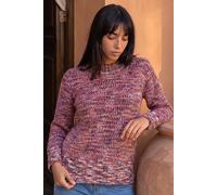 Roman Women's Petite Contrast Knitted Jumper in Pink | Size: 14 Roman Pink 14