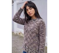 Roman Women's Petite Contrast Knitted Jumper in Taupe | Size: 14 Roman Taupe 14