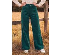 Roman Women's Petite Corduroy Pocket Jeans Trouser in Dark Green | Size: 16