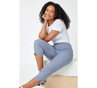 Roman Women's Petite Cropped Stretch Trouser in Light Grey | Size: 18 Roman Light Grey 18