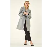 Roman Originals Double Breasted Military Coat for Women UK - Ladies Everyday Holiday Autumn Winter Long Sleeves Comfy Soft Evening Vacation Work Smart Party - Size 18 - Grey
