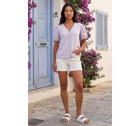 Roman Women's Petite Embroidered V-Neck Top in Lilac | Size: 18 Roman Lilac 18