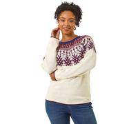 Petite Fairisle Neppy Knit Jumper Roman Ivory 14