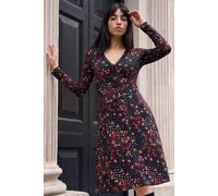 Roman Women's Petite Floral Lace Dress in Black | Size: 18