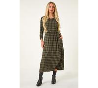Petite Geometric Spot Midi Dress Roman Khaki 14
