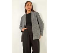 Roman Women's Petite Herringbone Pocket Blazer in Black | Size: 12 Roman Black 12