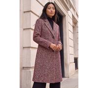 Roman Women's Petite Herringbone Smart Coat in Red | Size: 8