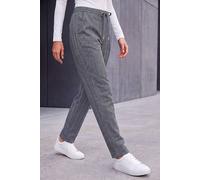 Roman Women's Petite Herringbone Stretch Trouser in Grey | Size: 18