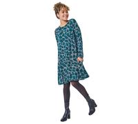 Roman Originals Tunic Dress with Pockets for Women UK Ladies Swing Fit & Flare Skater Slouch Stretchy Casual Smart Winter Jersey Pull On Work Office 3/4 Long Sleeves - Petite Teal - Size 10
