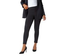 Petite Mock Pocket Stretch Trouser Roman Black 12