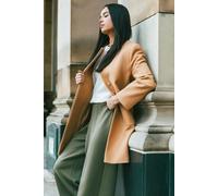 Roman Petite Patch Pocket Buttoned Coat In Camel Camel 12