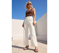 Roman Women's Petite Pocket Stretch Jeans Trouser in White | Size: 18