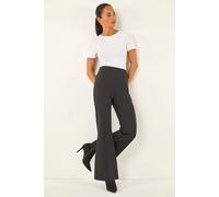 Roman Women's Petite Premium Stretch Flare Trouser in Black | Size: 8