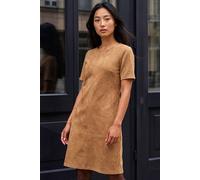 Roman Women's Petite Premium Stretch Suede Shift Dress in Tan | Size: 16 Roman Tan 16