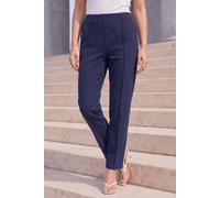 Roman Women's Petite Premium Stretch Twill Trouser in Navy | Size: 14
