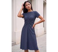 Roman Women's Petite Ruched Dress in Grey | Size: 8