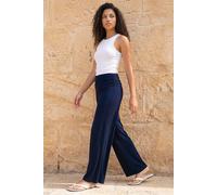 Roman Women's Petite Ruched Waist Trouser in Navy | Size: 18 Roman Navy 18