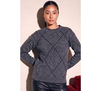 Roman Women's Petite Shimmer Jumper in Dark Grey | Size: 12