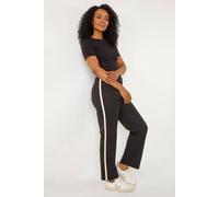 Roman Women's Petite Side Stripe Ponte Trouser in Black | Size: 10