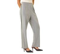 Roman Women's Petite Side Stripe Ponte Trouser in Grey | Size: 8 Roman Grey 8