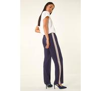 Roman Women's Petite Side Stripe Ponte Trouser in Navy | Size: 18 Roman Navy 18