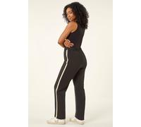 Roman Women's Petite Side Stripe Trouser in Black | Size: 12 Roman Black 12