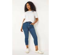 Roman Women's Petite Slim Crop Stretch Jeans in Indigo | Size: 16 Roman Indigo 16