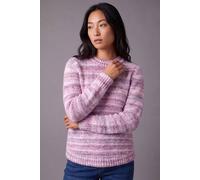 Roman Women's Petite Space Dye Curved Hem Jumper in Pink | Size: 14 Roman Pink 14